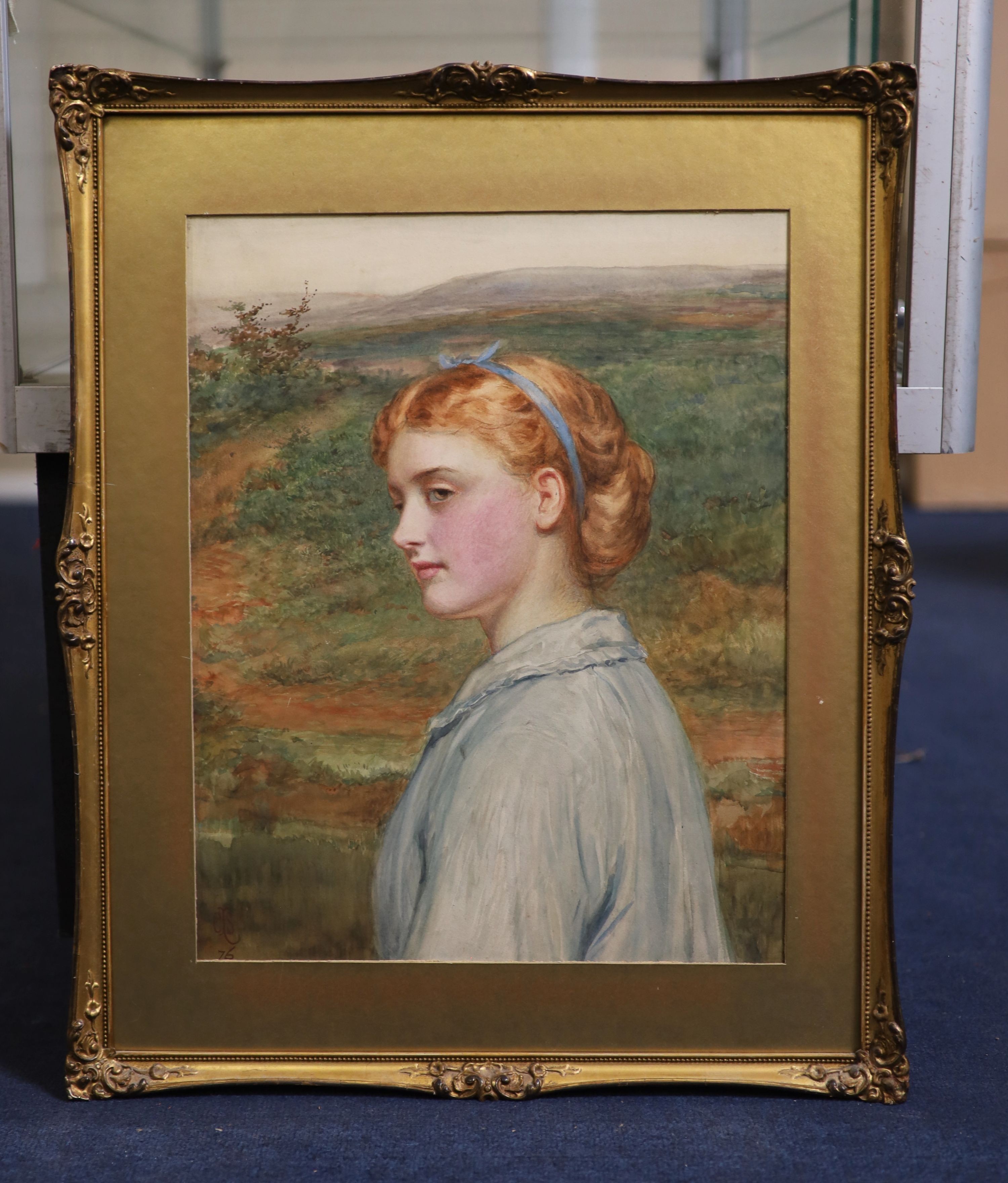 Charles Sillem Lidderdale (1831-1895), The Shepherd’s Lassie, Watercolour, 44 x 35cm.